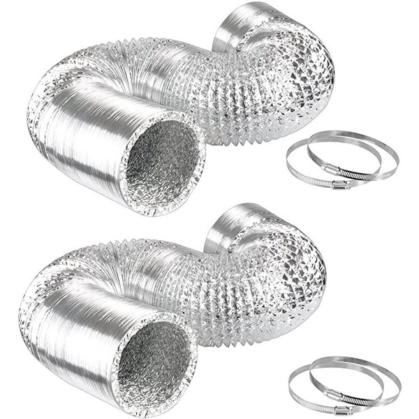 Ipower 10 Inch by 25 feet duct, for dryer vent hose transition, Temperature range from 0 to 185+ Degrees F GLDUCT10X25CX2 - main